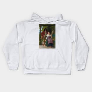 Before The Engagement by William-Adolphe Bouguereau Kids Hoodie